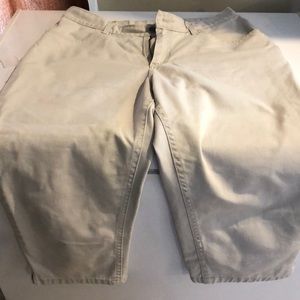 Tan denim capris size 14 M women
